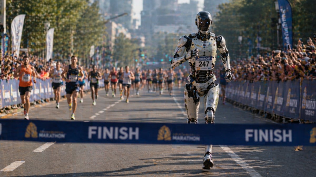 Robot Jogging Humanoid Robots Outrun Humans in Beijing Half-Marathon, Marking a New ...