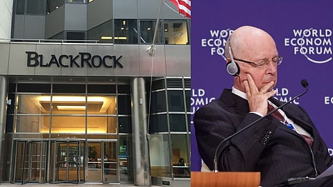 BlackRock. WEF:s ledare Klaus Schwab t.h.
