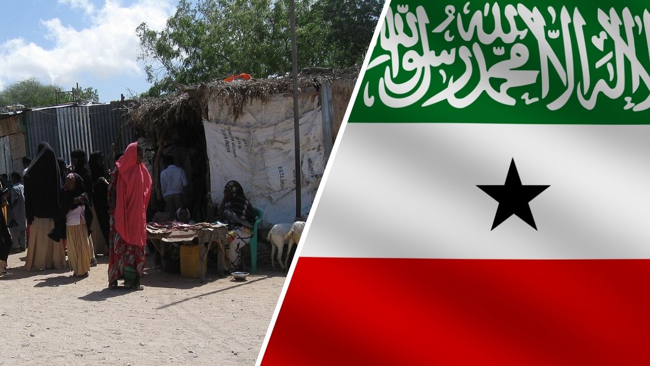 Somaliland och landets flagga.