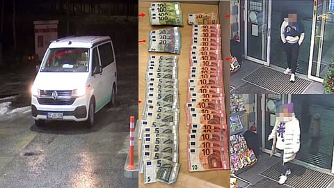 Två personer färdades från Tyskland till Umeå i en Volkswagen med en stor mängd narkotika och kontanter.