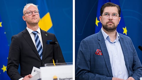 Ludvig Aspling (SD) och Jimmie Åkesson (SD)
