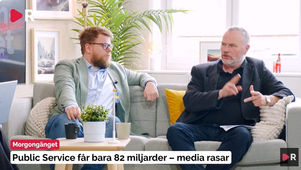 Jacob Hagnell och Richard Sörman i Morgongänget på måndagen.