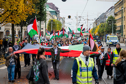 Pro-palestinsk demonstration i Sverige.