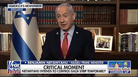 Israels premiärminister Benjamin Netanyahu satt i en exklusiv intervju med Fox News natten mot fredag, svensk tid.