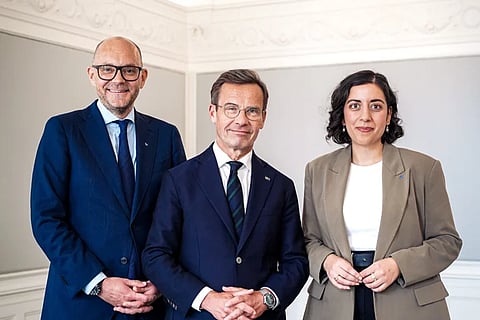 Johan Britz (L), Ulf Kristersson (M) och Simona Mohamsson (L).