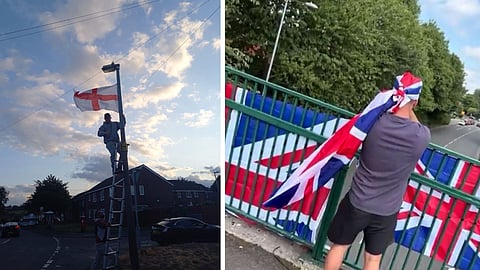 Brittiska medborgare startar "Operation Hissa Fanan" i protest mot nedplockade engelska flaggor
