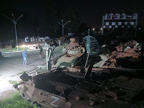 Den ukrainska militären lider brist på mycket, men inte järnskrot.