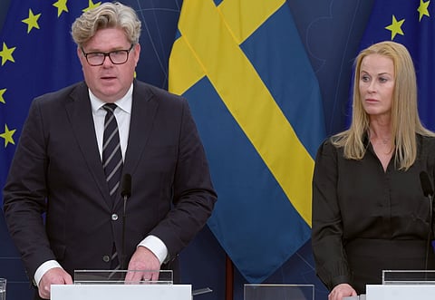 Justitieminister Gunnar Strömmer (M) och Katja Nyberg (SD).
