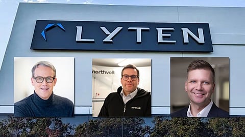 Matthias J Arleth, Markus Dangelmaier och Sami Haikala från Northvolt får leda Lyten i Sverige.