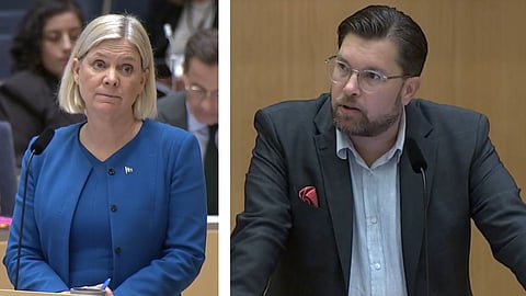Åkessons känga till Andersson: Socialdemokraterna har blivit en dörrmatta