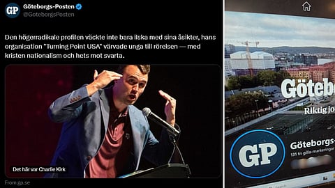 Kritikstorm mot GP:s artikel om Charlie Kirk – korrigerar i efterhand: "Högerradikal"