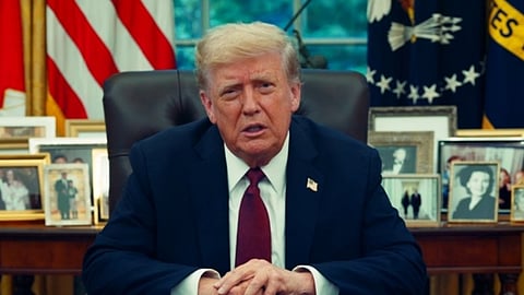 President Donald Trump gick ut med ett uttalande på Truth Social natten mot torsdag.