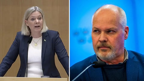 Magdalena Andersson, partiledare för Socialdemokraterna, och Morgan Johansson, tidigare justitieminister.