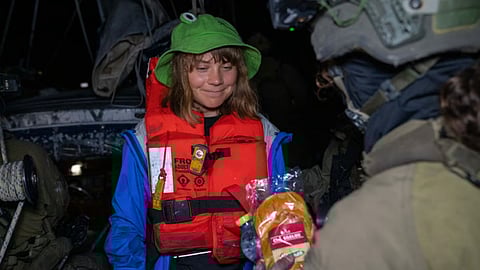 Aktivisten Greta Thunberg får en macka av IDF | Foto: X