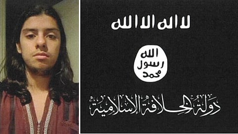 Sebastian Benjamin Urra Benitez och en bild på en IS-flagga som hittades i hans telefon.