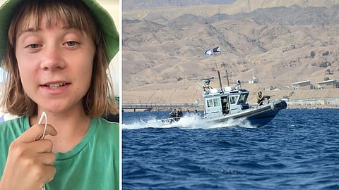 Greta Thunberg och ett exempel på en israelisk båt