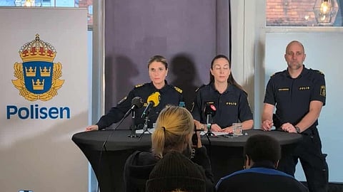 Polisen höll en pressträff klockan 14.30 på lördagen med anledning av skjutningen i Gävle.