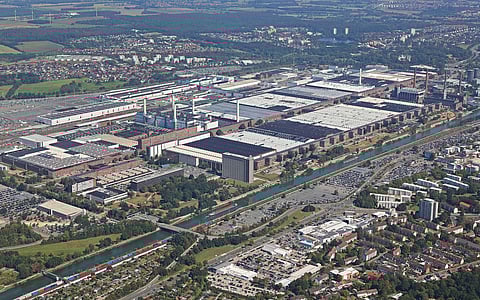 Biltillverkaren Volkswagens jätteanläggning i tyska staden Wolfsburg.