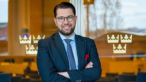 Sverigedemokraternas partiledare Jimmie Åkesson. 