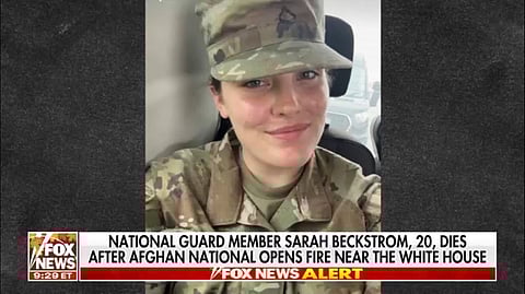 Sarah Becktrom, en av soldaterna som sköts i Washington DC på onsdagen, har nu dött av sina skador.