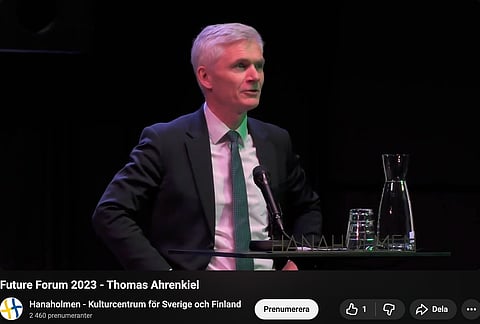 Thomas Ahrenkiel, chef för danska försvarets underrättelsetjänst, här på ett seminarium i Danmark som publicerats på Youtube.