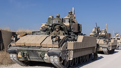 Amerikanska soldater angreps i Syrien under lördagen. Bilden tagen vid ett annat tillfälle.