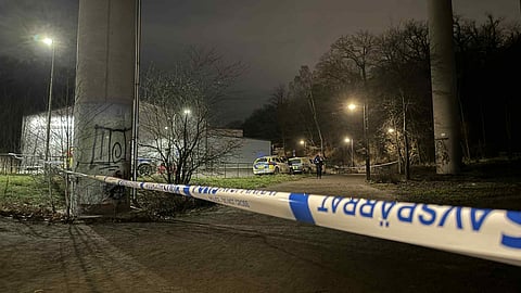 Brottsplatsen i Gröndal i södra Stockholm.