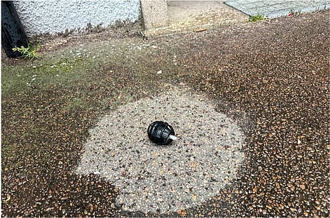 Handgranat i Mölndal.