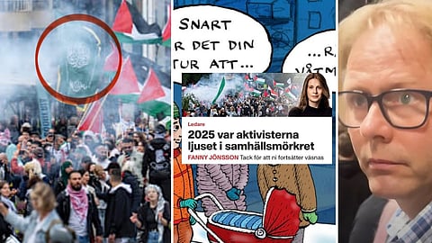 Anders Lindberg, Aftonbladets chefredaktör för ledarsidan (t.h.)