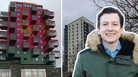 Bilden visar bostadshusen Ting1 i Örnsköldsvik och Fagerskrapan i Östersund.