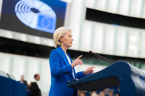 EU-kommissionens ordförande Ursula von der Leyen.