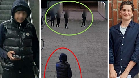 Gärningsmannen, till vänster. Rio, till höger.