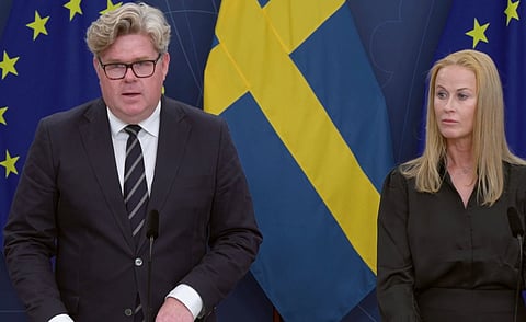 Justitieminister Gunnar Strömmer (M) och Katja Nyberg (SD).