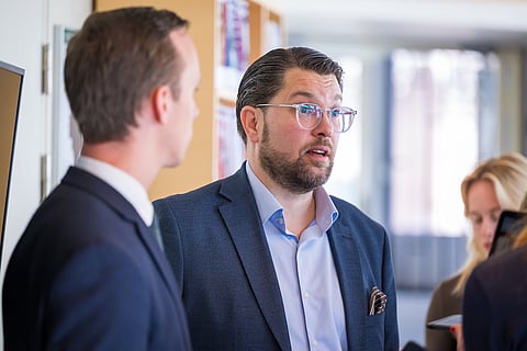 Sverigedemokraternas partiledare Jimmie Åkesson.