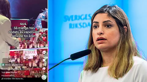 Efter kritiken – Nooshi Dadgostar (V) tar bort video om vapenvåld