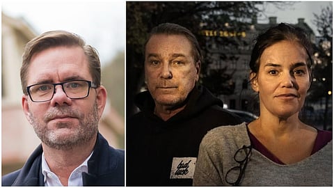 Jörgen Fogelklou, Patrik Sjöberg och Sara Nilsson, ansvarig utgivare på Dumpen. 