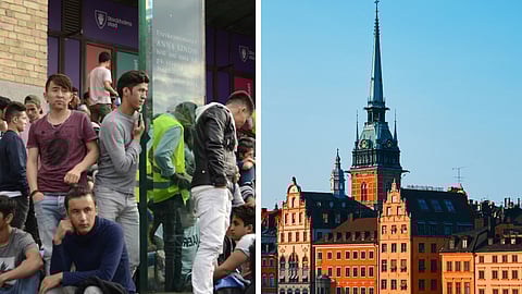 Nyanlända afghaner i Stockholm 2016.