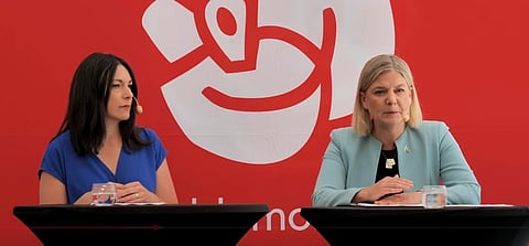 Teresa Carvalho (S) och Magdalena Andersson (S) på Almedalen.