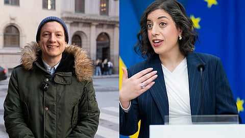 Michael Diamant och Simona Mohamsson (L).