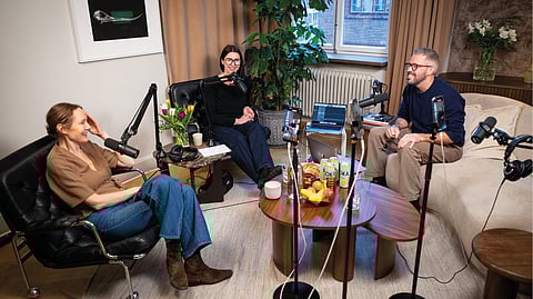 Poddinspelning pågår. Ett inslag i Skellefteås nya miljonsatsning.