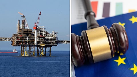 Borrning efter olja utanför Englands kust.