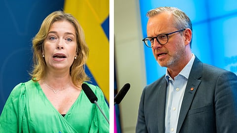 Annika Strandhäll, ordförande för S-kvinnor & Mikael Damberg, ekonomisk-politisk talesperson för S.