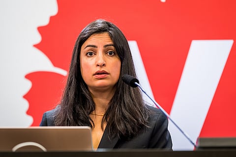 Vänsterpartiets partiledare Nooshi Dadgostar.