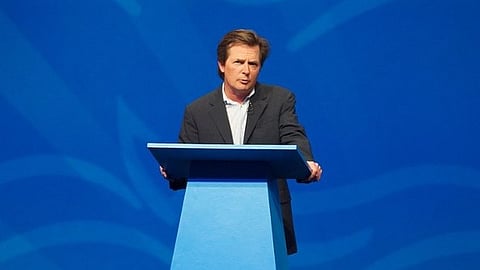 Michael J. Fox i ett framträdande 2012