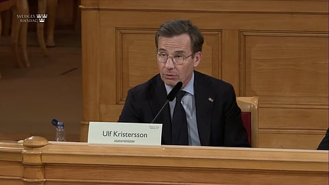 Statsminister Ulf Kristersson (M).