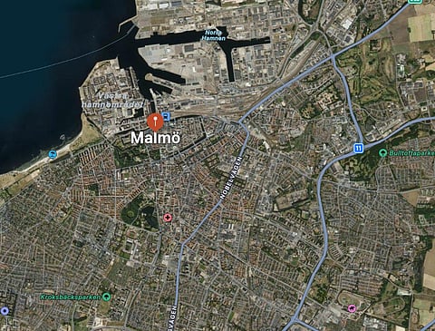 Karta över Malmö