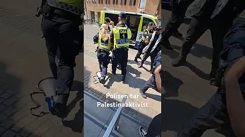 Polisen i Lund griper palestinaaktivist