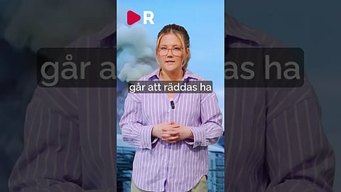 Här brinner kända byggnaden i Köpenhamn ner