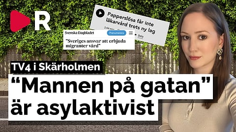 TV4 intervjuar "mannen på gatan" i Skärholmen - som är asylaktivist