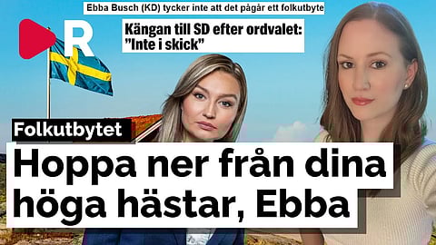 Mira: Hoppa ner från dina höga hästar, Ebba Busch (KD)
